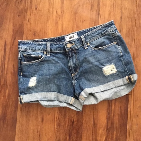 Paige Jimmy Jimmy Denim Shorts 27 Medium Beth Wash - Picture 1 of 8
